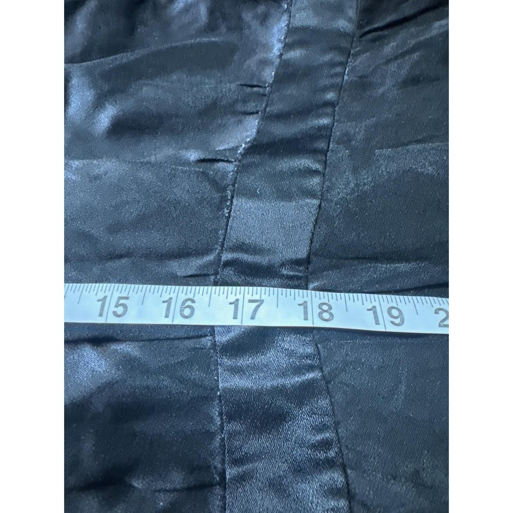 Vintage Gunne Sax By Jessica Dress Juniors 11 Black Satin Shirt Maxi A-Line 70s - Picture 5 of 8